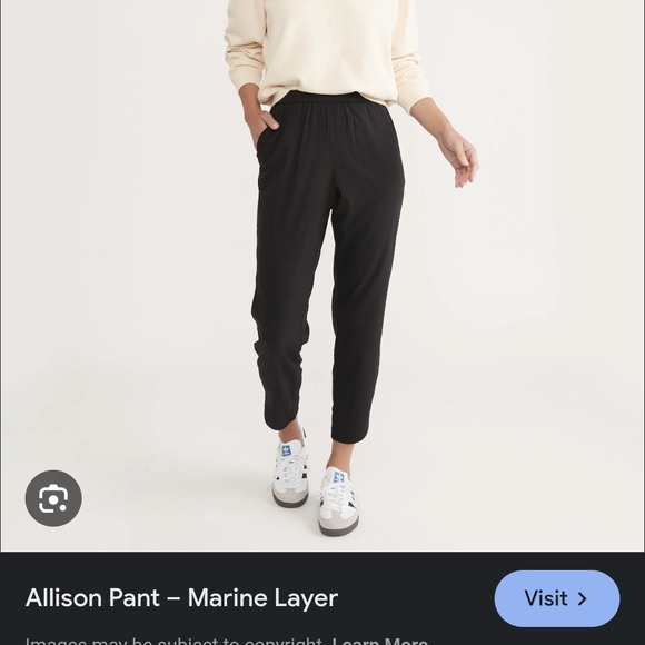 Marine Layer Pants - Marine Layer Women's Black Allison Pant